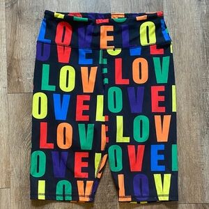 New York & Company Purple and Orange Graphic Shorts